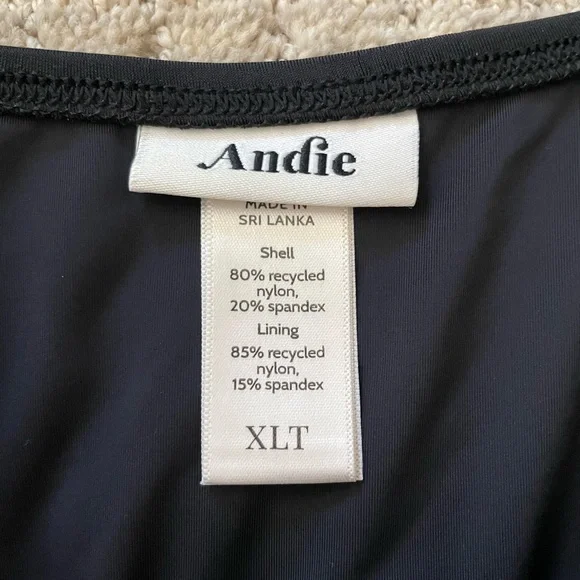 Andie The Malibu One Piece Swimsuit in Black Size XL Tall
